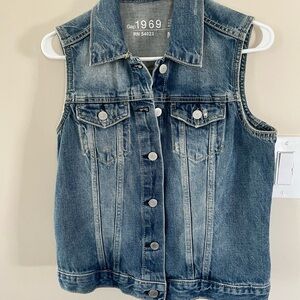 GAP Blue Vintage Denim Vest